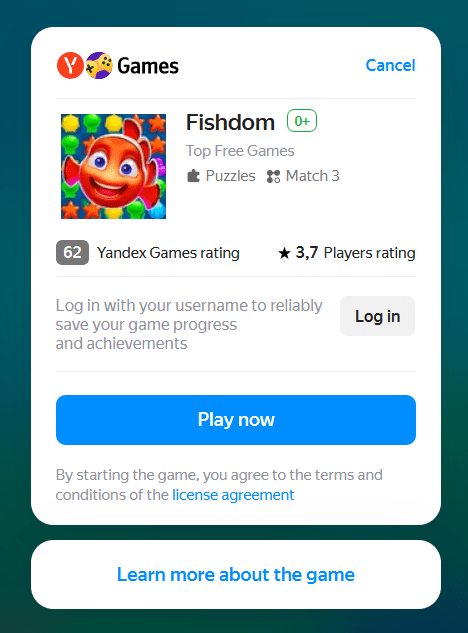 Yandex Games-Fishdom