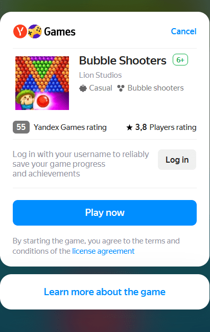 Yandex Games-Bubble Shooters