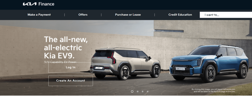 Kia Finance-Homepage